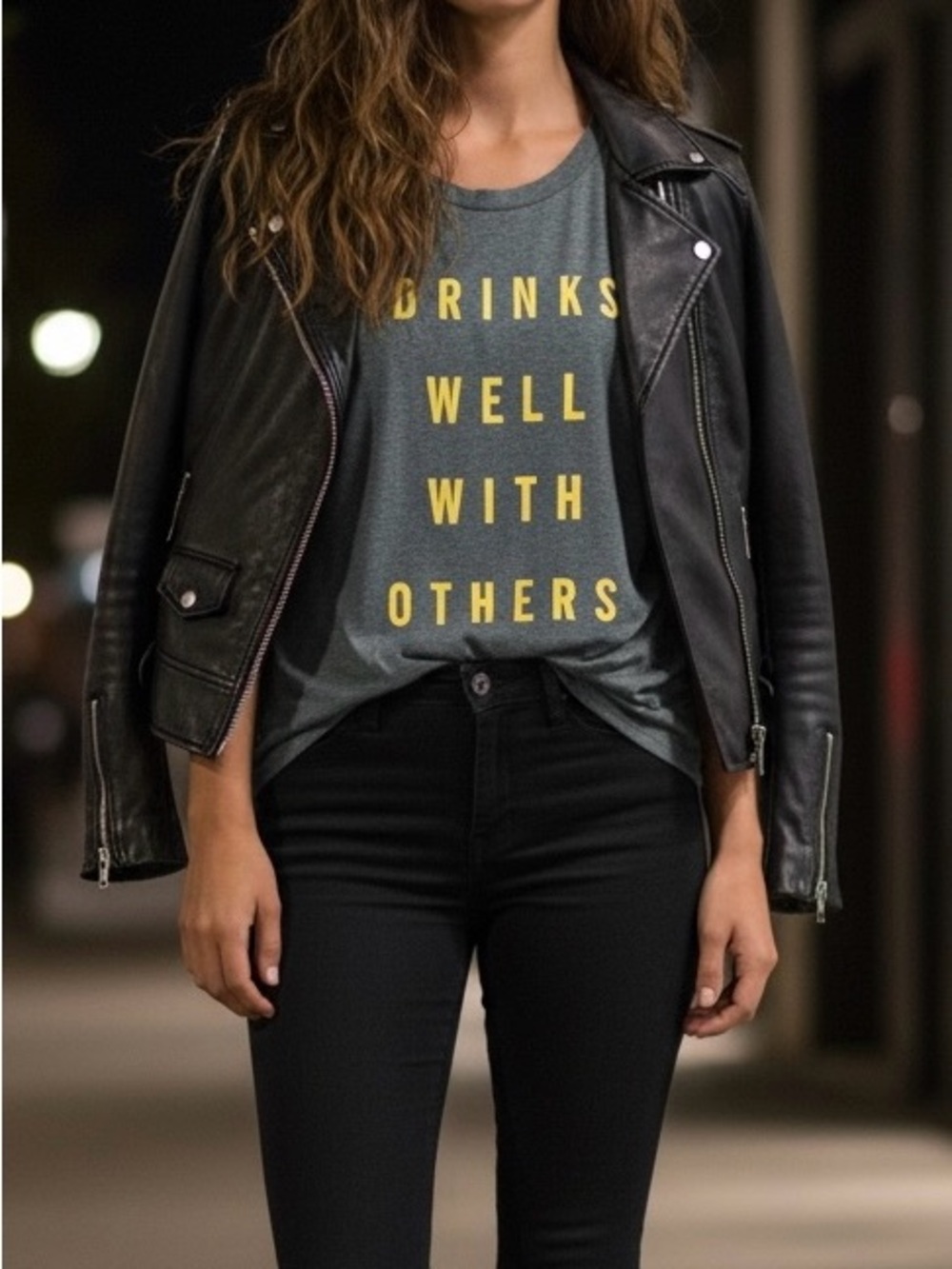 ‘Drinks Well With Others’ Muscle Tee